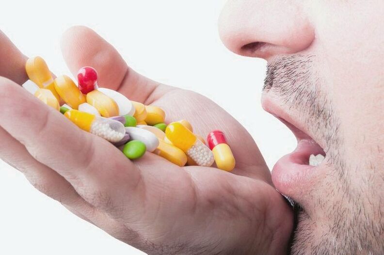 Einnahme von Tabletten gegen Prostatitis
